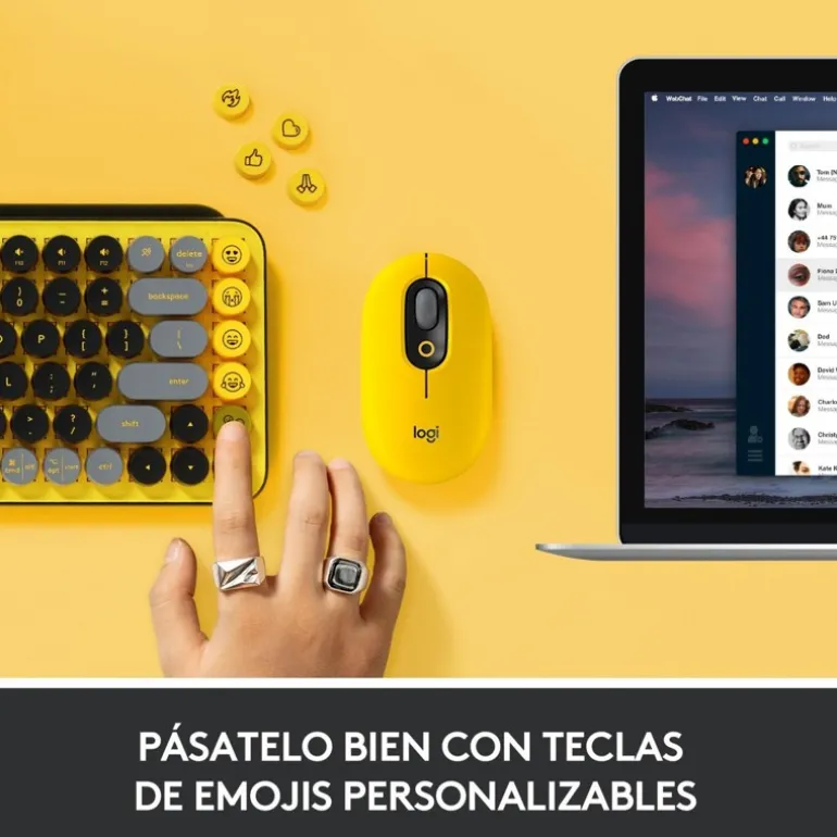 Teclado Logitech POP Keys Wireless Amarillo