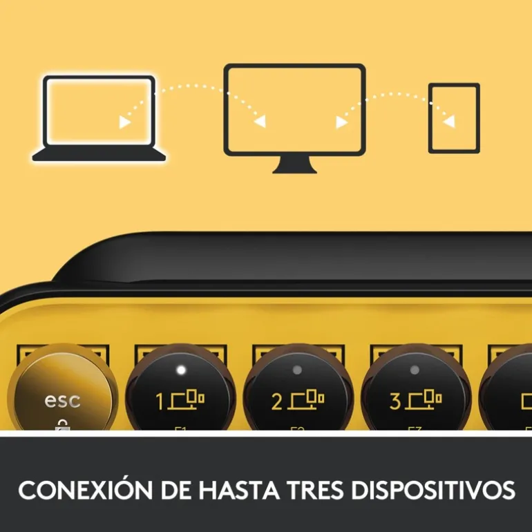 Teclado Logitech POP Keys Wireless Amarillo