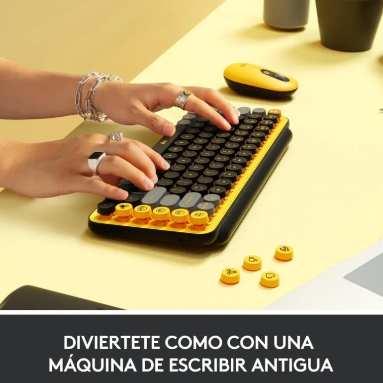 Teclado Logitech POP Keys Wireless Amarillo