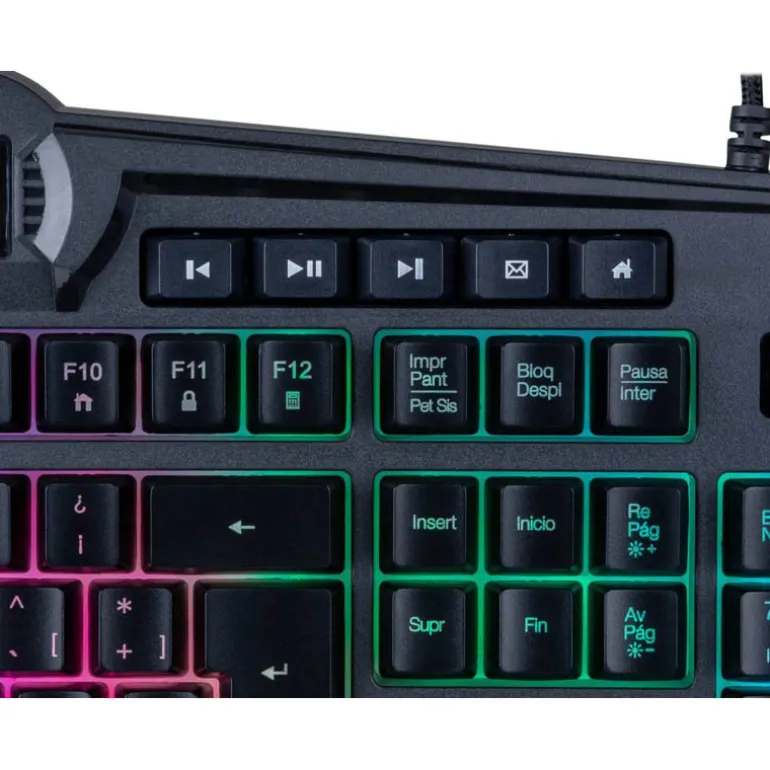 Teclado Nacon CL-210 ISO-ES RGB Negro