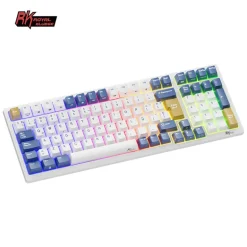 Teclado para Mac y Windows Royal Kludge RK98 ISO-ES Hot-Swappable Switch Brown Wireless Klein Blue
