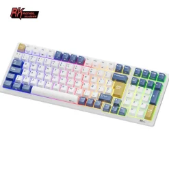 Teclado para Mac y Windows Royal Kludge RK98 ISO-ES Hot-Swappable Switch Brown Wireless Klein Blue