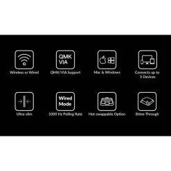 Teclado para Mac y Windows Keychron K13 Pro ISO-ES RGB Hot-Swappable Switch Low Profile Mechanical Brown Wireless