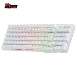 Teclado para Mac y Windows Royal Kludge RK96 ISO-ES Hot-Swappable Switch Brown Wireless Blanco