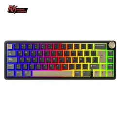 Teclado para Mac y Windows Royal Kludge RKR65 ISO-ES Hot-Swappable Switch Chartreuse Phantom
