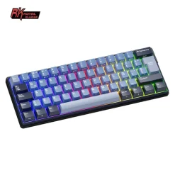 Teclado para Mac y Windows Royal Kludge RK61 Plus ISO-ES Hot-Swappable Switch Skycyan Wireless Indigo