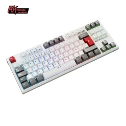 Teclado para Mac y Windows Royal Kludge RKR87 ISO-ES Hot-Swappable Switch Red Blanco
