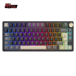Teclado para Mac y Windows Royal Kludge R75 ISO-ES RGB Hot-Swappable Switch Silver Phantom