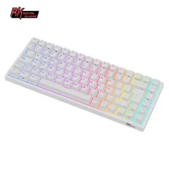 Teclado para Mac y Windows Royal Kludge RK84 ISO-ES Hot-Swappable Switch Red Wireless Blanco