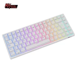 Teclado para Mac y Windows Royal Kludge RK84 ISO-ES Hot-Swappable Switch Red Wireless Blanco