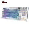 Teclado para Mac y Windows Royal Kludge RKM87 ISO-ES RGB Hot-Swappable Switch Cream Wireless Ocean Blue