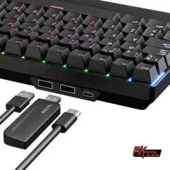 Teclado para Mac y Windows Royal Kludge RK96 ISO-ES Hot-Swappable Switch Brown Wireless Negro