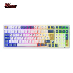 Teclado para Mac y Windows Royal Kludge RK98 ISO-ES Hot-Swappable Switch Red Wireless Klein Blue