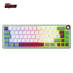 Teclado para Mac y Windows Royal Kludge RKR65 ISO-ES Hot-Swappable Switch Brown Green Sand