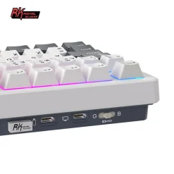 Teclado para Mac y Windows Royal Kludge RKS85 ISO-ES RGB Hot-Swappable Switch Beige Wireless White Night