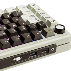 Teclado para Mac y Windows Royal Kludge RKL75 ISO-ES RGB Hot-Swappable Switch Beige Wireless Mokko Grey