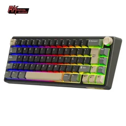 Teclado para Mac y Windows Royal Kludge RKR65 ISO-ES Hot-Swappable Switch Brown Phantom