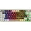 Teclado para Mac y Windows Royal Kludge RKL75 ISO-ES RGB Hot-Swappable Switch Cream Wireless Mokko Grey
