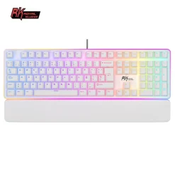 Teclado para Mac y Windows Royal Kludge RK918 ISO-ES RGB Switch Brown Blanco