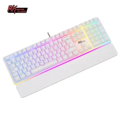 Teclado para Mac y Windows Royal Kludge RK918 ISO-ES RGB Switch Brown Blanco