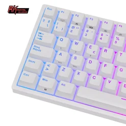 Teclado para Mac y Windows Royal Kludge RK84 ISO-ES Hot-Swappable Switch Brown Wireless Blanco