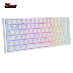 Teclado para Mac y Windows Royal Kludge RK84 ISO-ES Hot-Swappable Switch Brown Wireless Blanco