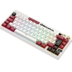 Teclado para Mac y Windows Royal Kludge RKM65 ISO-ES RGB Hot-Swappable Switch Beige Wireless Famicom
