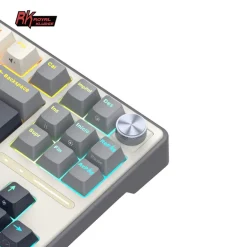 Teclado para Mac y Windows Royal Kludge R87Pro ISO-ES RGB Hot-Swappable Switch Creamy Half Grey