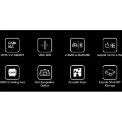 Teclado para Mac y Windows Keychron K3 Max Slim ISO-ES Hot-Swappable Switch Low Profile Optical Red Wireless