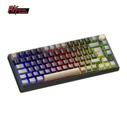 Teclado para Mac y Windows Royal Kludge RKM75 ISO-ES Hot-Swappable Switch Silver Speed Wireless Phantom