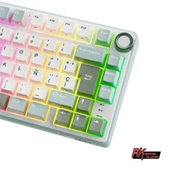 Teclado para Mac y Windows Royal Kludge RKR75 ISO-ES Hot-Swappable Switch Brown Skycyan