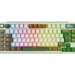 Teclado para Mac y Windows Royal Kludge RKL75 ISO-ES RGB Hot-Swappable Switch Cream Wireless Palm Green