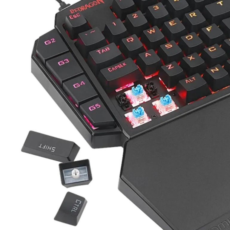 Teclado Redragon Diti Gaming RGB Blue Switch Negro