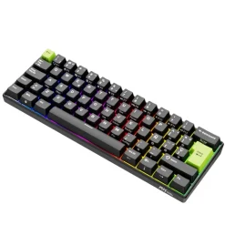 Teclado Royal Kludge RKC61 Hall Effect Magnetic Mint Switch Negro