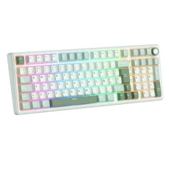 Teclado Royal Kludge RKR98 Pro ISO-ES RGB Hot-Swappable Switch Cream Sky Cyan