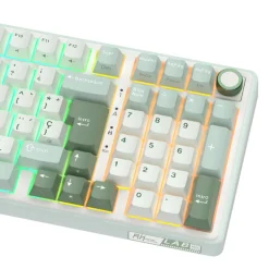 Teclado Royal Kludge RKR98 Pro ISO-ES RGB Hot-Swappable Switch Cream Sky Cyan