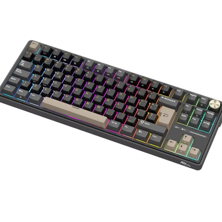 Teclado Royal Kludge R87Pro ISO-ES RGB Hot-Swappable Switch Creamy Phantom
