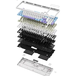 Teclado VGN V98Pro V2 ANSI RGB Hot-swappable Crystal Wine Switch
