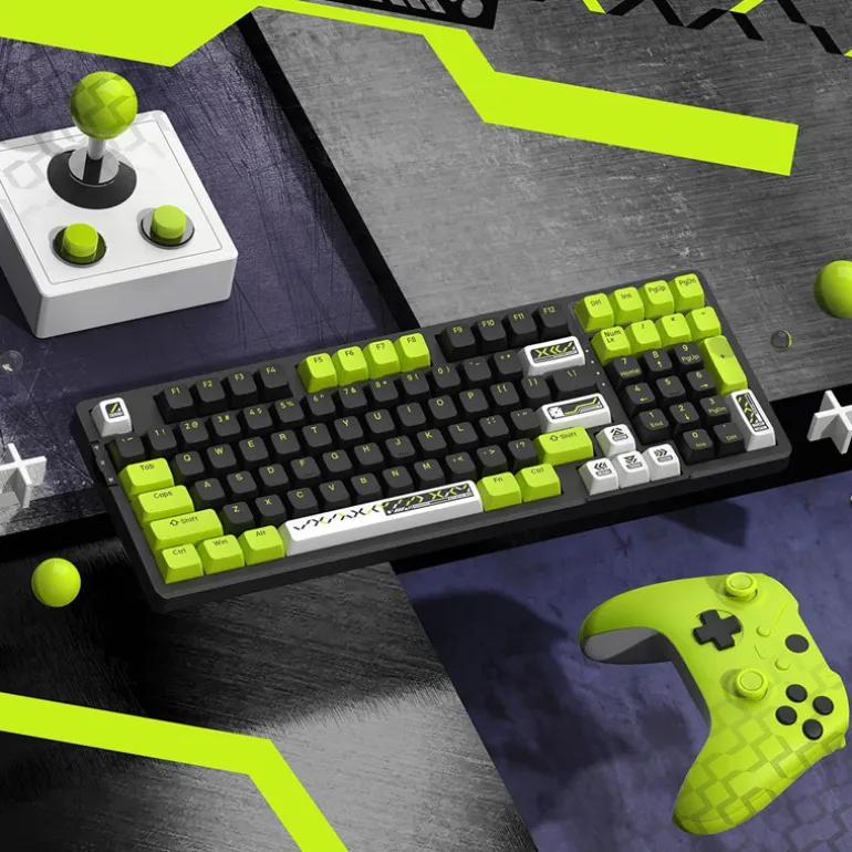 Teclado VGN V98Pro V2 ANSI RGB Hot-swappable Kailh BOX Ice Cream Pro Switch Neon