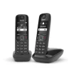 Teléfono Fijo Gigaset AS690 DECT Duo Negro