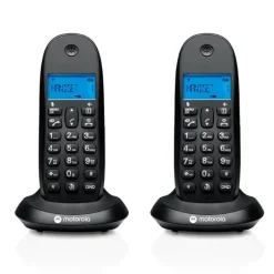 Teléfono Fijo Motorola C1002 CB+ DECT Duo Negro