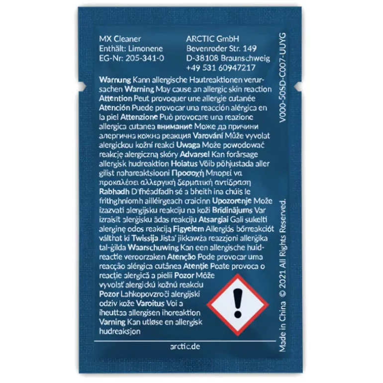 Toallitas Arctic MX Cleaner Box 40 Unidades