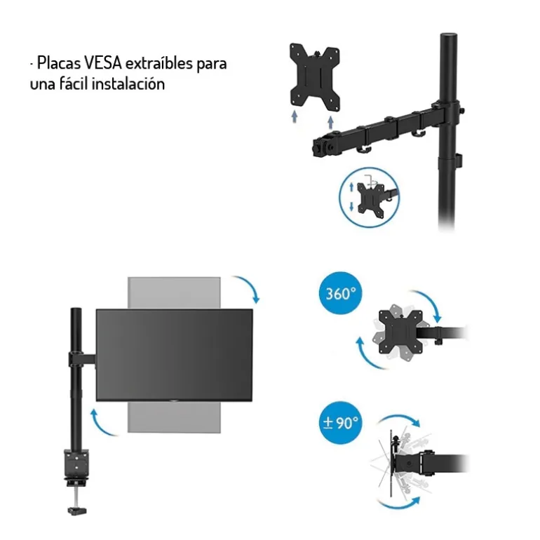 Tooq DB1232TN-B 2 Pantallas13"- 32" - Soporte Monitor