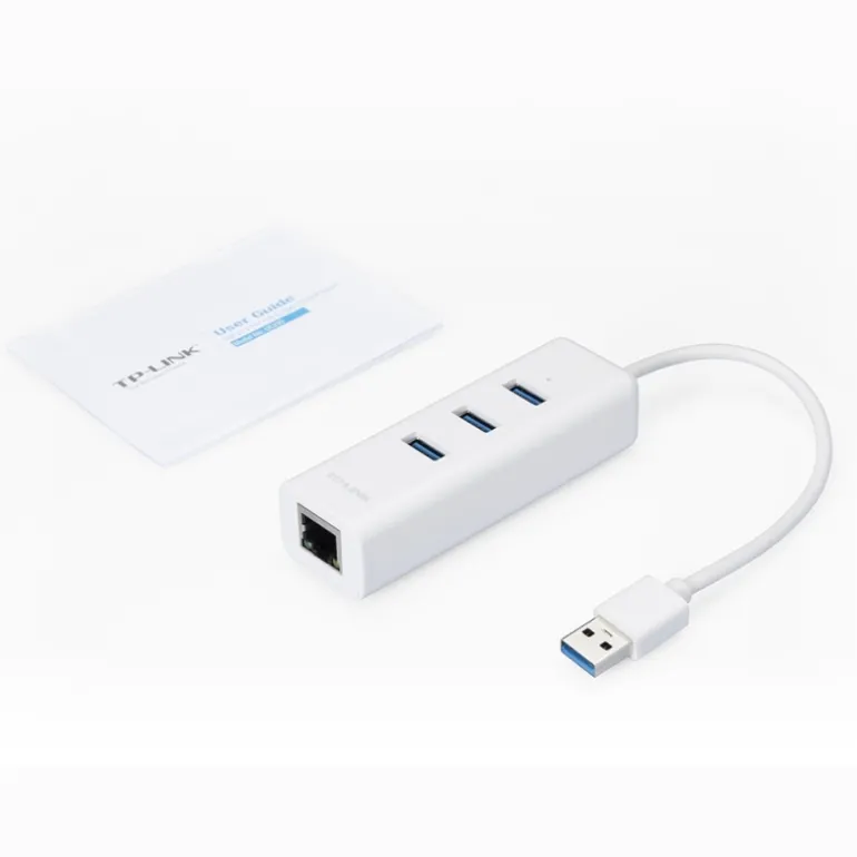 TP-Link UE330 USB 2 En 1 Hub 3 Puertos USB 3.0 - Adaptador Red