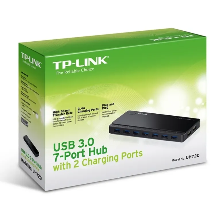 TP-Link UH720 7 Puertos Negro - HUB