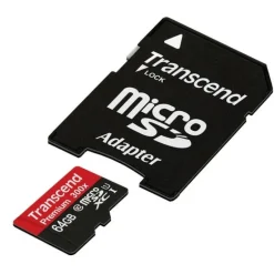 Transcend TS64GUSDU1 64GB UHS 1 + Adaptador SD CL10 - Tarjetas MicroSD