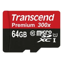 Transcend TS64GUSDU1 64GB UHS 1 + Adaptador SD CL10 - Tarjetas MicroSD