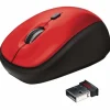 Trust Yvi 800-1600Dpi/USB/Negro Rojo - Ratón Mini Óptico Inalámbrico