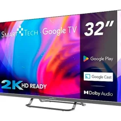 TV/Televisión Smart Tech 32HG01V 32" Google TV LED 2K 60Hz HDMI 1.4 HDR