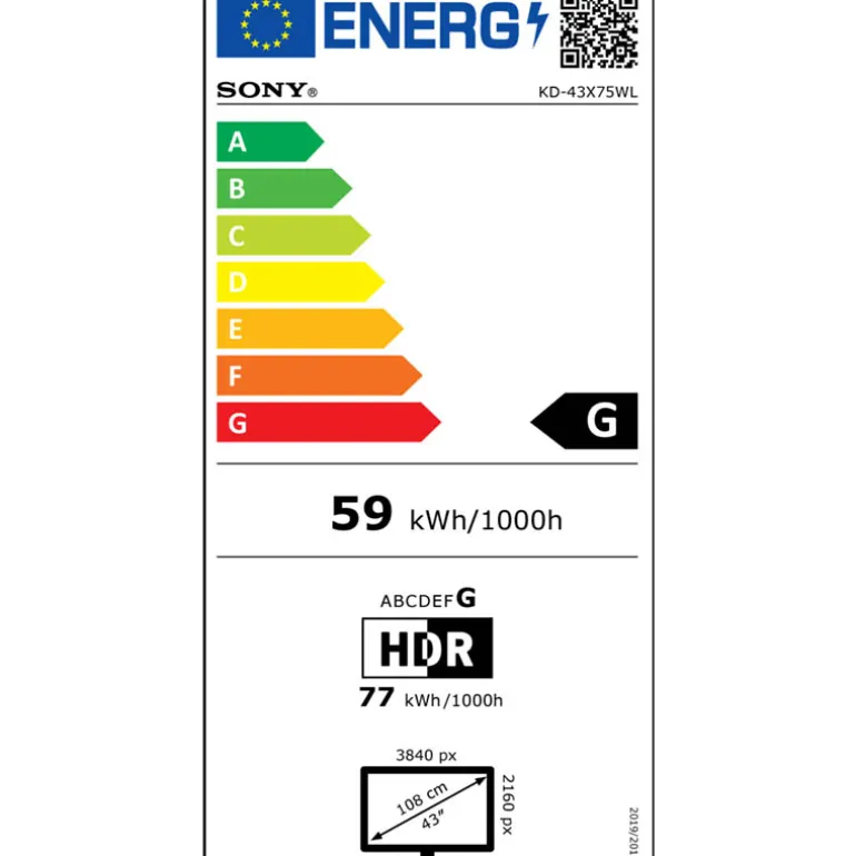 TV/Televisión Sony KD-43X75WL 43" LED UHD HDR10